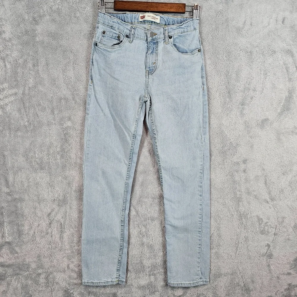 Levi's 502 Regular Taper Blue Denim Stretch Jeans Boys Size 14 27x29 27x27